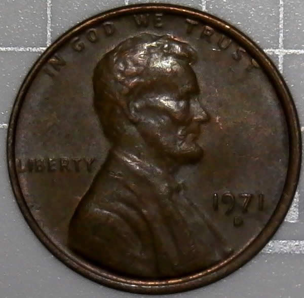 1971-D-Lincoln-Memorial-Cent-Struck-Through-Grease-And-Grit